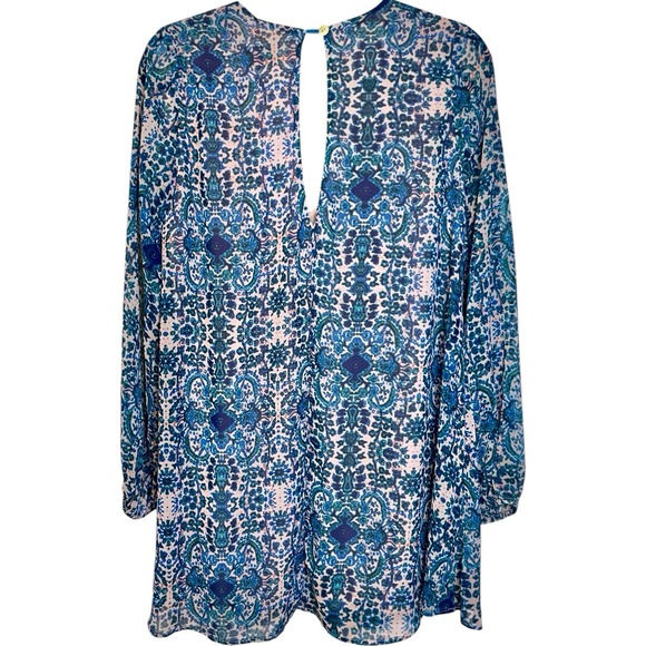 SHOW ME YOUR MUMU DONNA MICHELLE TUNIC SANTORINI‎ SPLASH Boho Mini Dress Small - Picture 3 of 5
